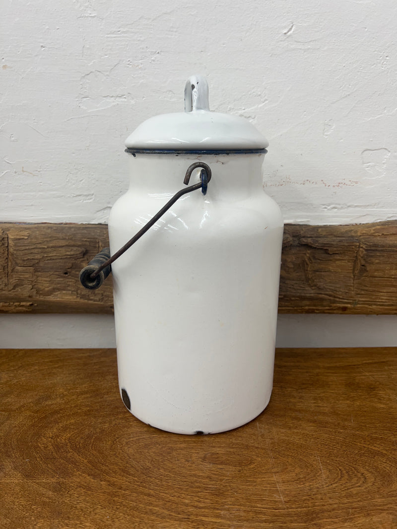 Vintage Enamelware Milk Pail