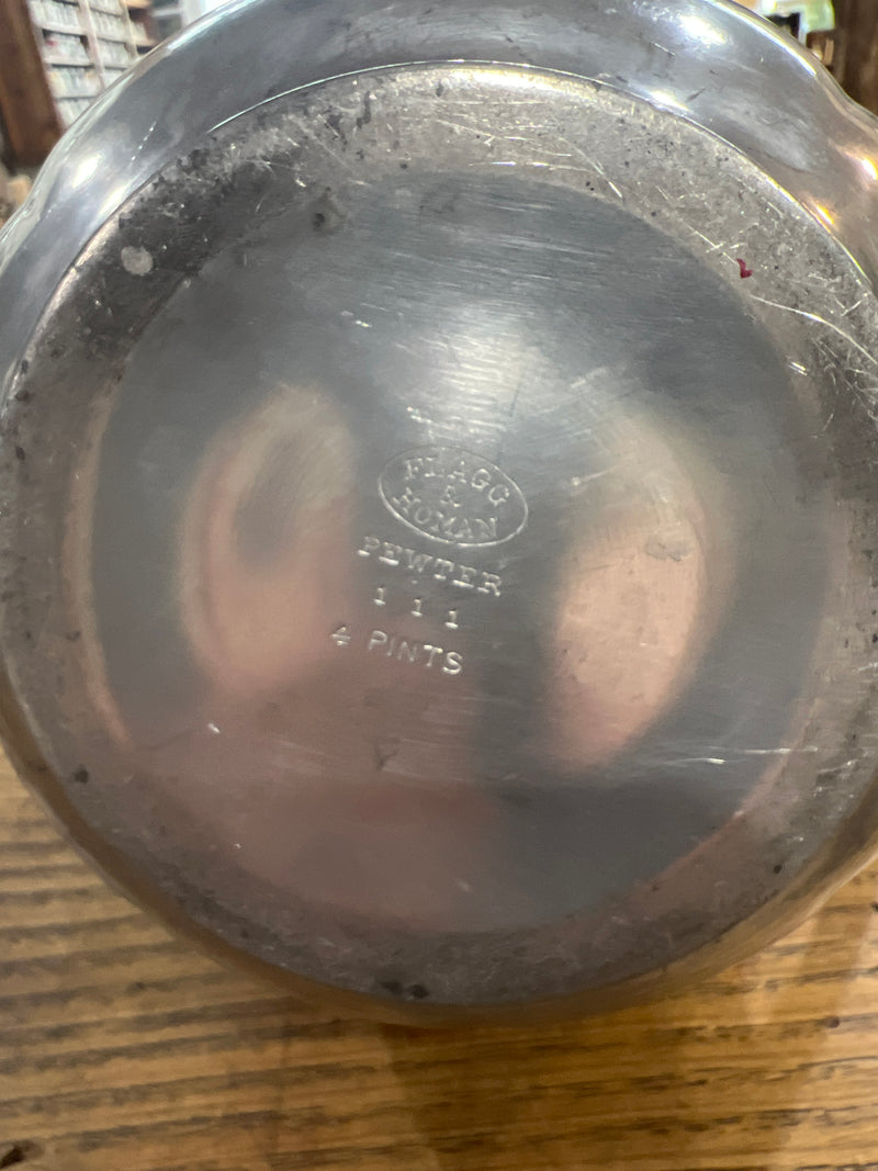 Vintage Flagg + Homan Pewter Pitcher
