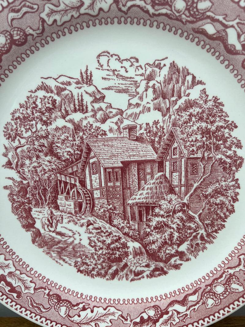 Vintage Royal Memory Lane Pink Cake Plate