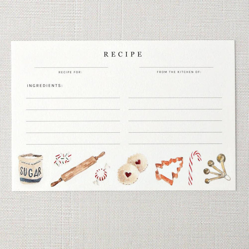 Christmas baking Recipe Cards