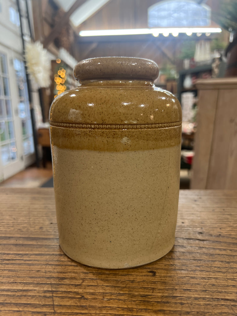 Antique English E.L.+S. Stoneware Canning/Storage Jar