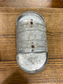 Vintage Galvanized Ventilated Fishing Belt/Strap Bait Box