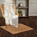 · REDEARTH · Rectangular Area Rug 2'x3' Braided Natural Jute: Natural / Rectangular 2'x3'