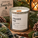Fraser Fir | Fresh Cut Christmas Tree Wood Wick Candle: 10oz