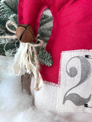 Large Primitive Santa Hat Christmas Home Decor-3 Options : Dark Red/Natural