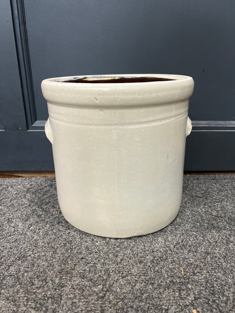Antique Stoneware Crock - 2 Gallon with Slip Handles