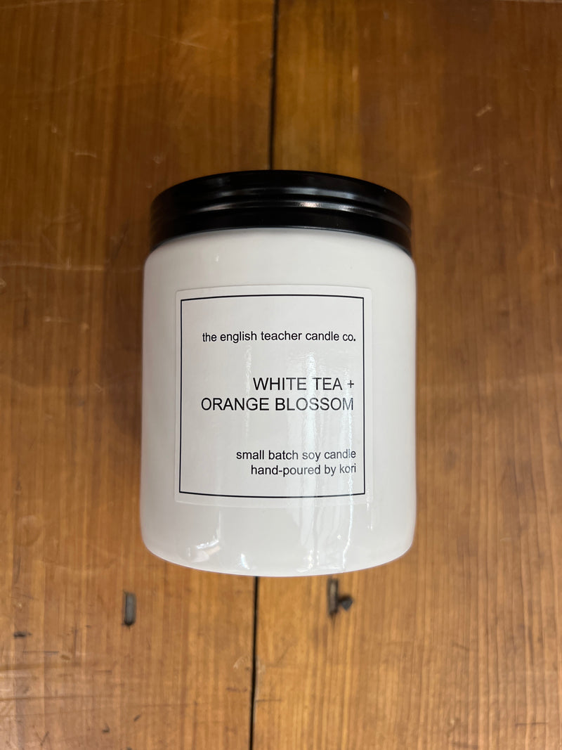 The English Teacher Candle Co.- White Tea + Orange Blossom