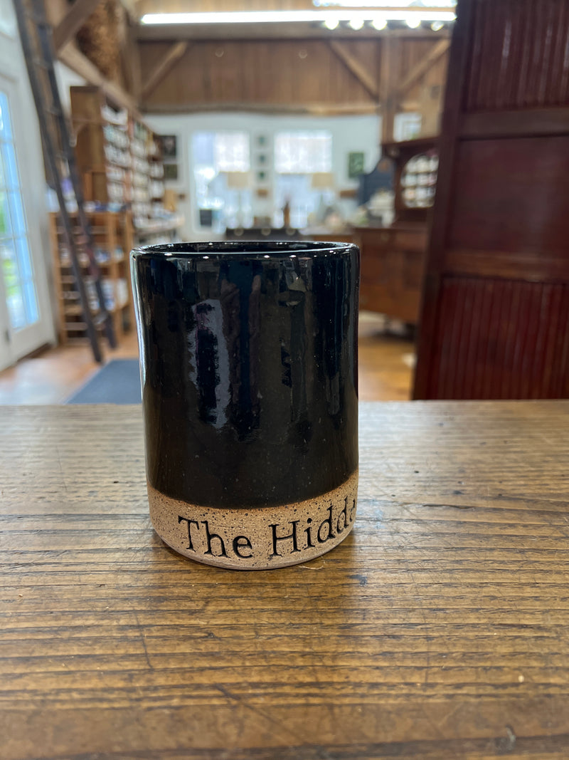 The Hidden Acorn Black Mug - Handmade Pottery