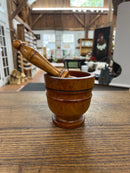 Vintage Wooden Mortar and Pestle