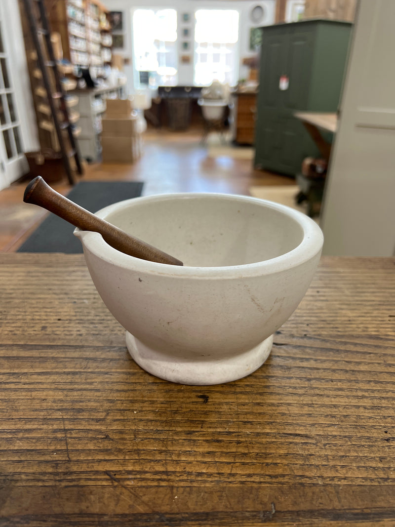 Antique Apothecary Mortar + Pestle