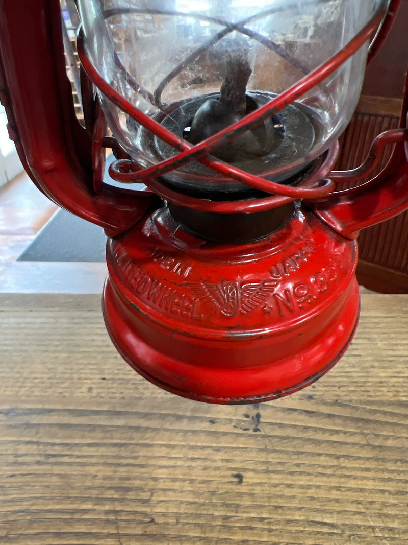 Vintage Red Winged Wheel Lantern No.350