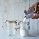 Tapered French Glass Preserving Jar W Airtight Rubber 1L