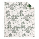Winter Sleigh Ride Quilted Throw: Green