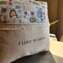 I Love to Read, Reading Pillow, woodland friends