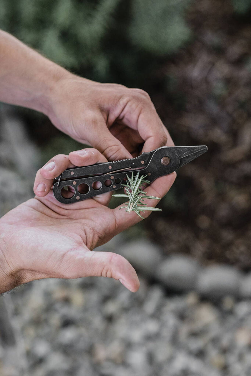 Herb Harvest + Strip Tool: Tumbled Steel