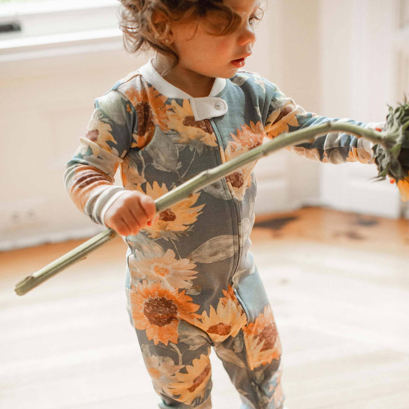 Sunflowers Sleep & Play: Mountain Blue / 0-3 Months