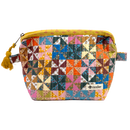 Calico Quilted Zipper Pouch