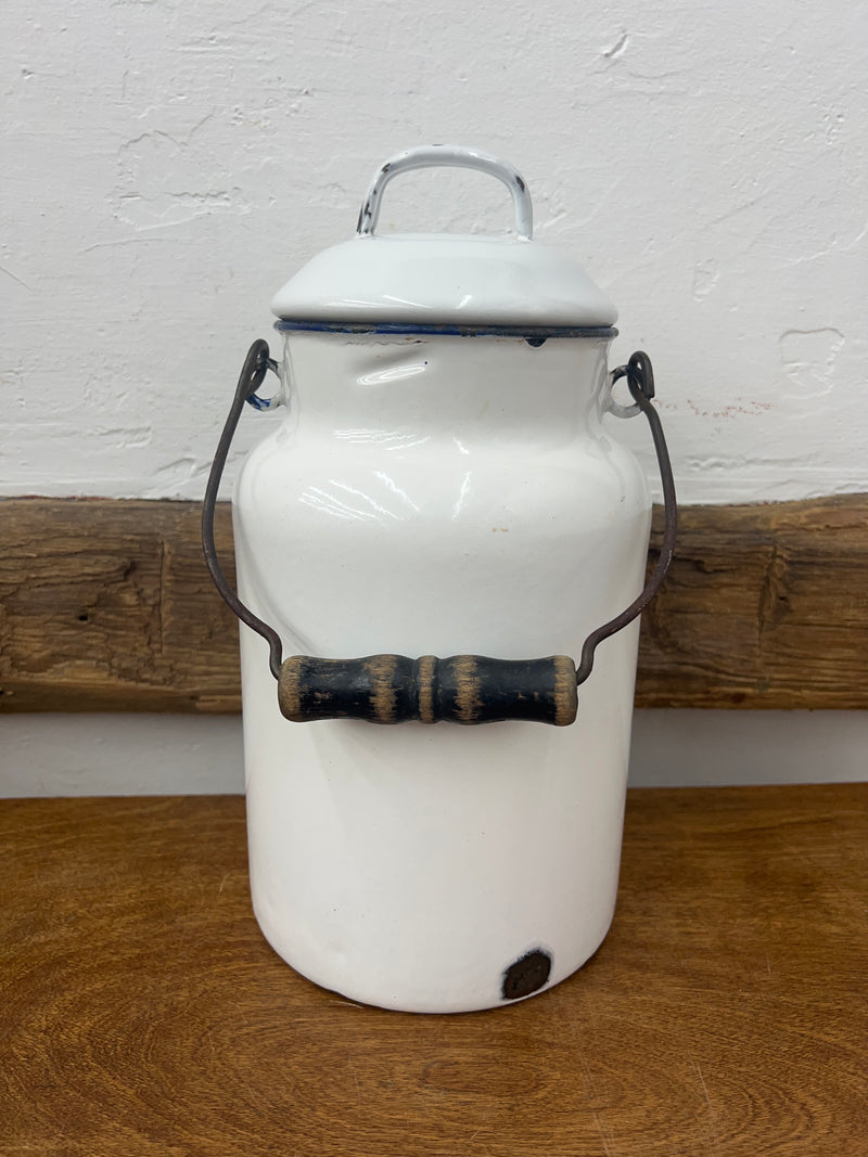 Vintage Enamelware Milk Pail