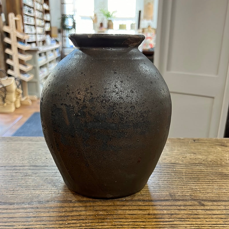 Vintage 9” Stoneware Pottery Jar
