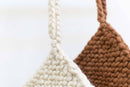 Knitted Wool Pot Holders: Natural