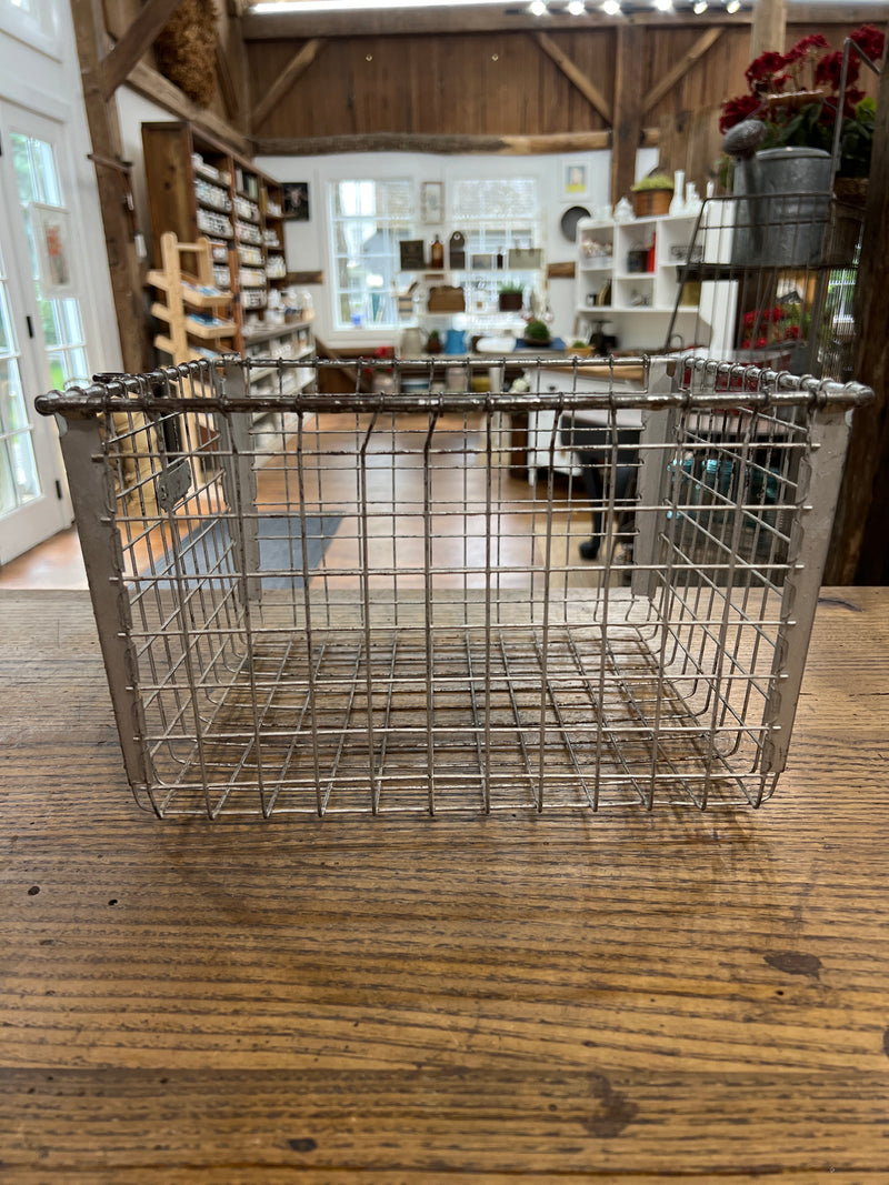 Vintage Wire Locker Basket