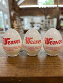 Vintage Weaver’s Quality Eggs Inc. Advertising Plastic Egg