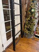 Antique 10’ 5.75” Black Painted Tapered Ladder
