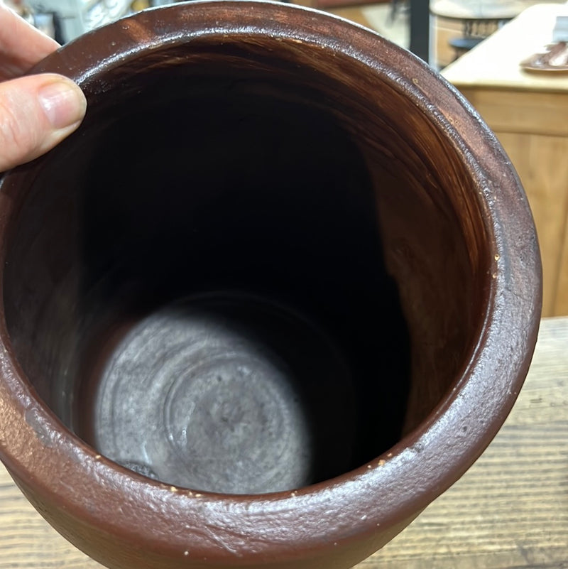 Vintage Brown Stoneware Jar