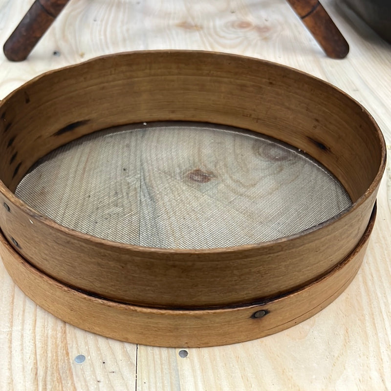 Vintage 11” Wooden Sieve/ Sifter