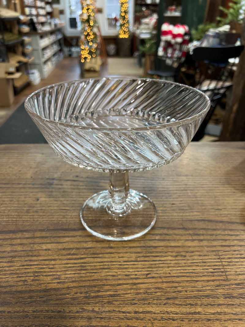 Vintage Glass Compote Pedestal