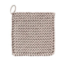 Cotton Crocheted Pot Holder: Khaki Large