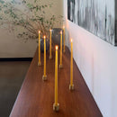 Hand-Dipped Thin Beeswax Tapers: Raw