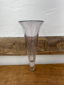 Vintage Automobile/Funeral 9.5" Trumpet Flower Vase/Insert