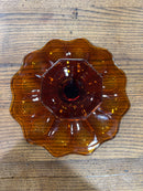 Vintage Amber Glass Pedestal Cake Stand
