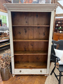 Vintage Open Bookcase with Drawer