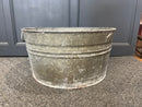Vintage Galvanized Round Wash Tub with Handles