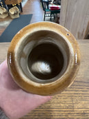 Antique Bailey Fulham English Two Tone Stoneware Jar with Stoneware Lid