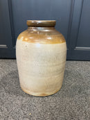 Antique Two Tone Primitive Preserve Storage Jar