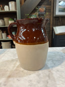 Vintage 8” Two Toned Stoneware Pitcher