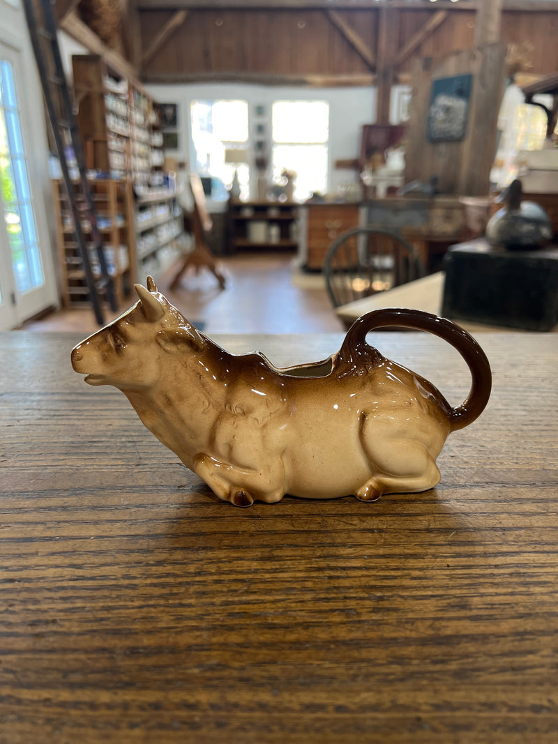 Vintage Ceramic Brown Cow Creamer