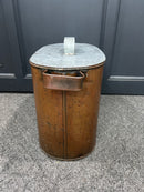 Antique Oval Copper Boiler/Wash Tub Pot with Lid
