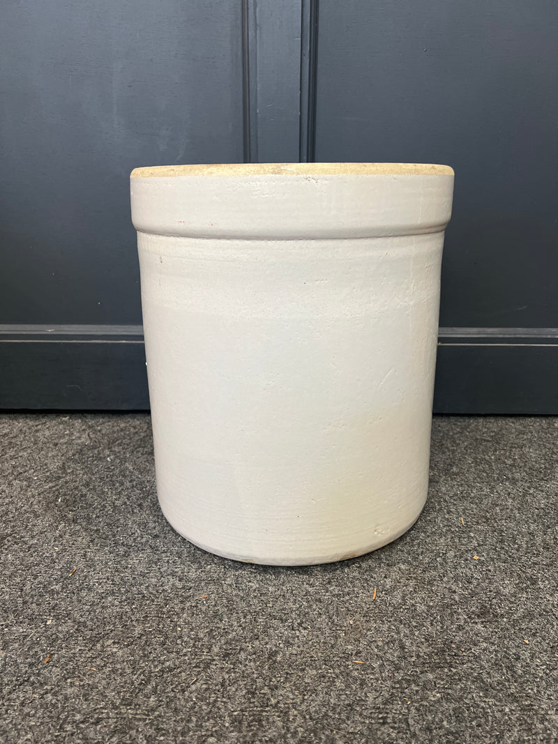 Antique Blue Crown Stoneware Crock - 4 Gallon