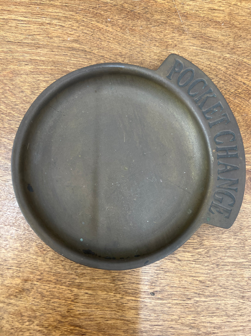 Vintage Brass Pocket Change Dish