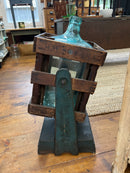 Antique Embossed 5 Gallon Rock Spring Water Co. Bottle and Fred C White Shipping/Transporting Wooden Crate with Tilt Rack Frame