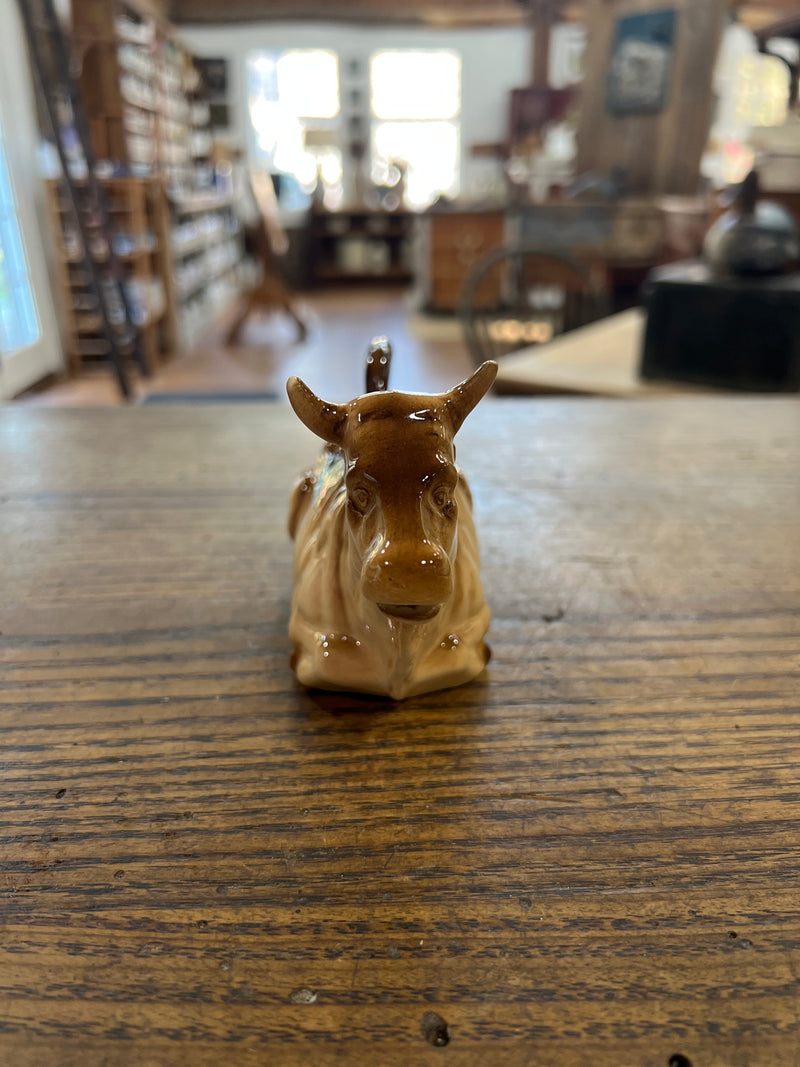 Vintage Ceramic Brown Cow Creamer