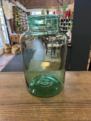 Vintage 14” Tall Blown Green Glass European Pickling Jar