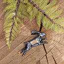 Iron-on patch | lucky rabbit's foot - 4.3" x 2.8": Patch attached to backer card