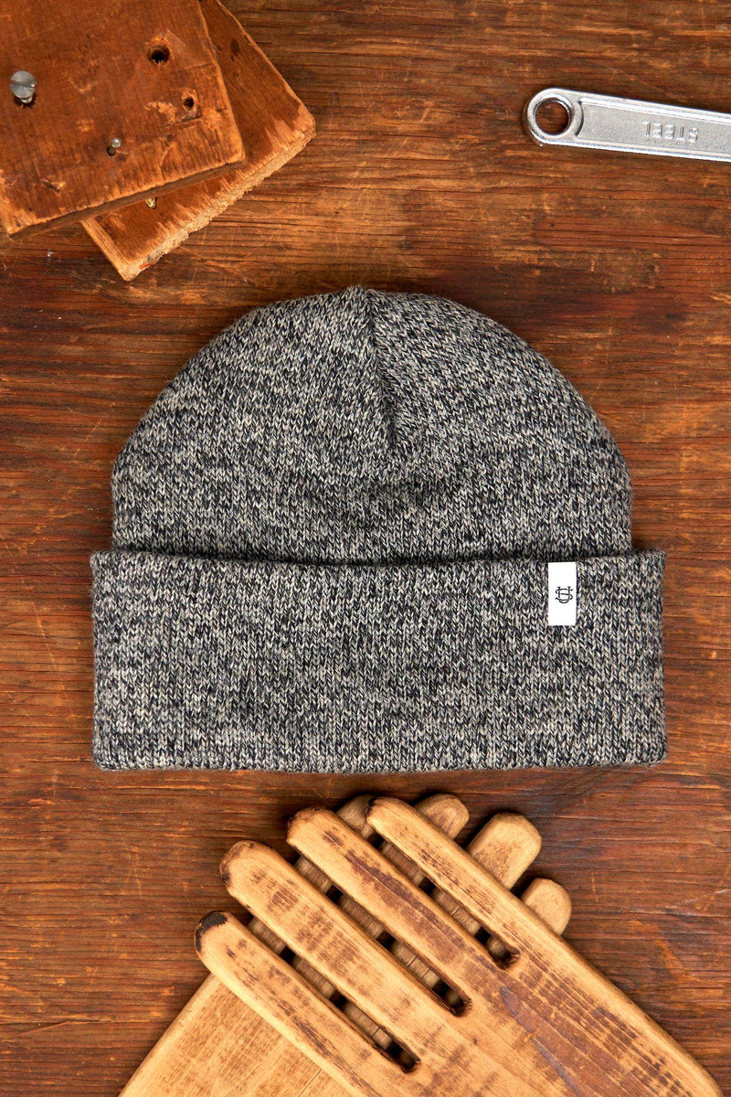 Charcoal Melange Ragg Wool Beanie: One Size