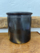 Antique Brown Glazed Stoneware Crock Jar