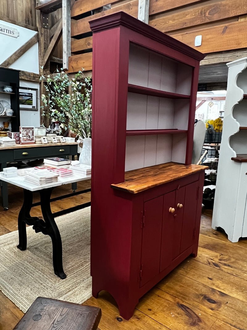 Vintage Pine Painted Hutch